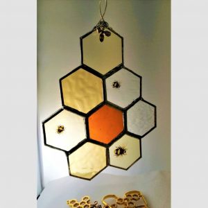Honeycomb Panel & Enamel Bee