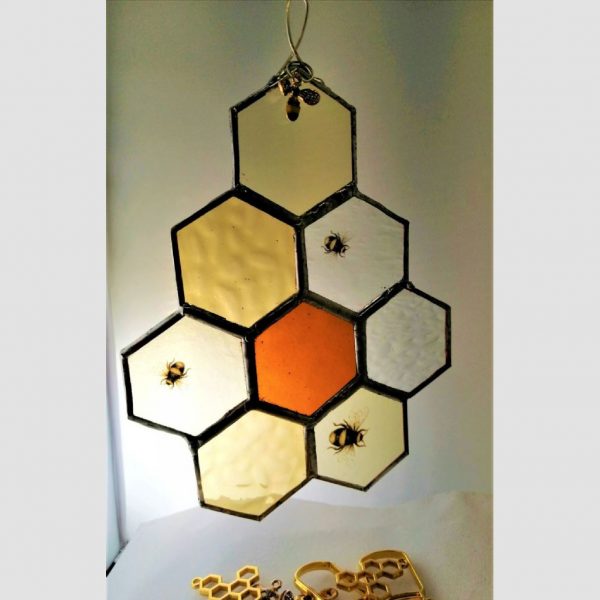 Honeycomb Panel with Bee Enamel