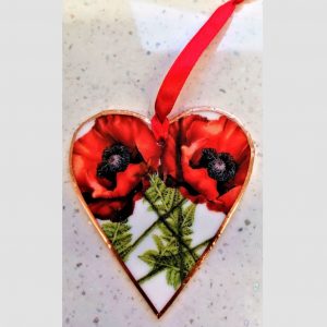 Poppy Heart - Hand Crafted