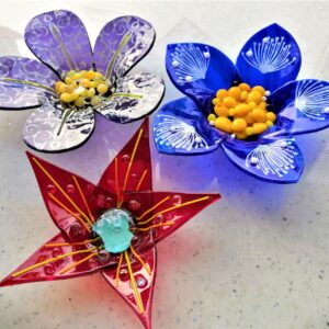 Sat 6th Aug 1 - 4pm Fused Glass Flowers (Glass Fusing in the Studio) £58